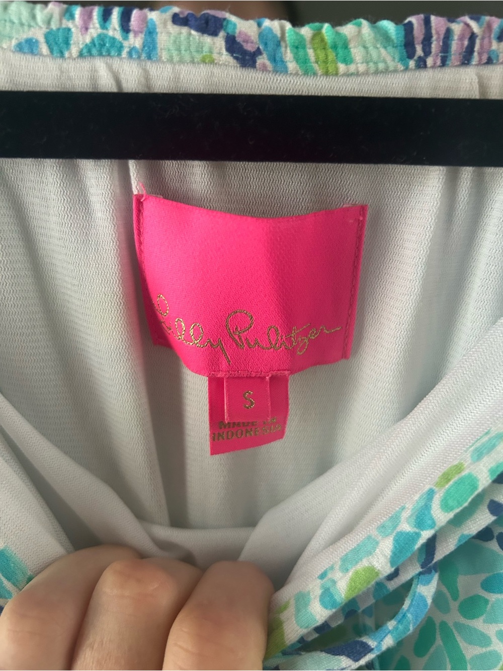 Lilly Pulitzer Marnie Strapless Maxi in Open Water Print - Picture 4 of 4